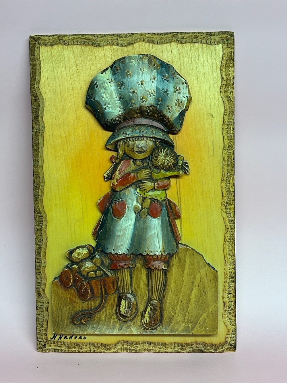 Handcrafted Holly Hobbie vintage Wood Wall Decor  by N Nadeau